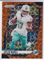 Jaylen Waddle 2024 Panini Prizm Orange Lazer Prizm Series Mint Card #178
