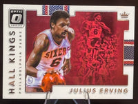 Julius Erving 2017 2018 Donruss Optic Hall Kings Series Mint Card #5
