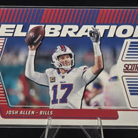 Josh Allen 2025 Score Celebration Series Mint Insert Card #C-JAL