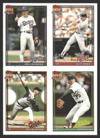 McDonald/Hershiser/Hrbek/Welch 1991 Topps Cracker Jack Panel Card
