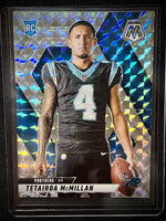 Tetairoa McMillan 2025 Panini Mosaic Image Variation Silver Series Mint Rookie Card #274
