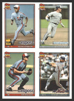 Gruber/Wallach/Johnson/DeShields 1991 Topps Cracker Jack Panel Card
