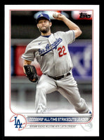 Clayton Kershaw 2022 Topps Update Series Mint Card #US309
