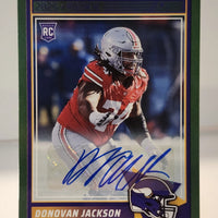 Donovan Jackson  2025 Panini Score Football Green Autographed Rookie Card #90
