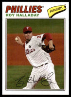 Roy Halladay 2012 Topps Archives 1977 Cloth Sticker Series Mint Card #77C-RH
