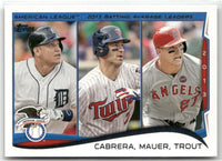 Miguel Cabrera / Joe Mauer / Mike Trout 2014 Topps Series Mint Card #103
