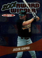 Jason Giambi 2002 Topps Total Award Winner Series Mint Card #AW7
