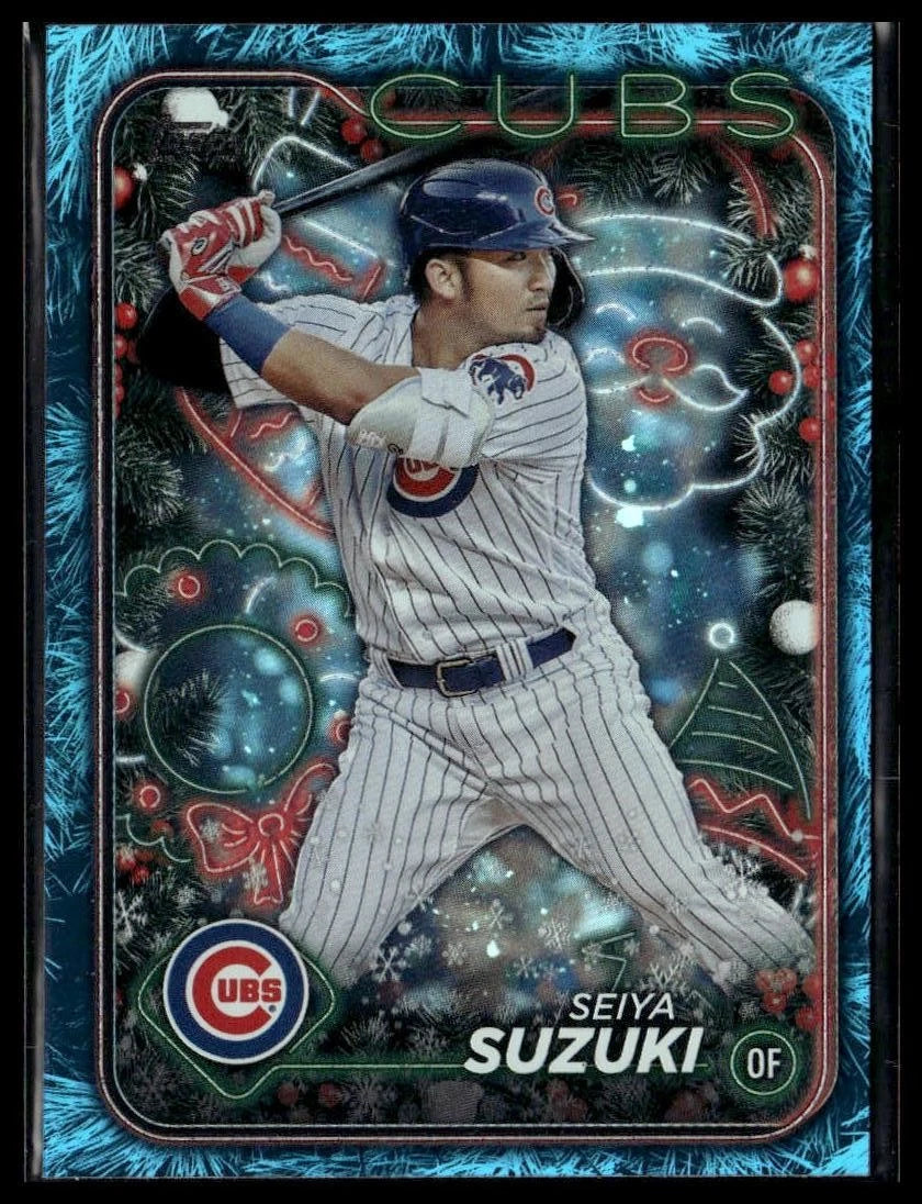 Seiya Suzuki 2024 Topps Holiday Tree Blue Metallic Series Mint Card #H78