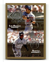 Ken Griffey Jr and Mike Piazza 1998 Topps Interleague Preview Series Mint Card #479

