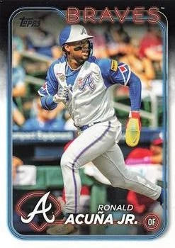 Atlanta Braves 2024 Topps 17 Card Hand Collated Team Set Featuring Ronald Acuna and Matt Olson