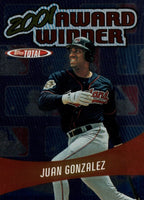 Juan Gonzalez 2002 Topps Total Award Winner Series Mint Card  #AW11

