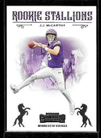J.J. McCarthy 2024 Panini Contenders Rookie Stallions Series Mint Card #9
