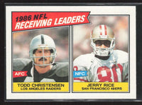 Jerry Rice 1987 Topps 1986 NFL Receiving Leaders Series Mint Card #228
