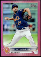 Max Scherzer 2022 Topps Chrome Pink Refractor Series Mint Card #66

