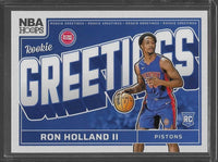 Ron Holland 2024 2025 Panini Hoops Rookie Greetings Series Mint Rookie Card #3
