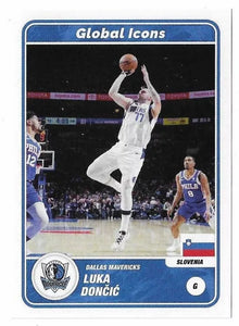 Luca Doncic 2023 2024 Panini NBA Global Icons Sticker Series Mint Card #67