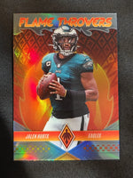 Jalen Hurts 2022 Panini Phoenix Flame Throwers Series Card #FT-18
