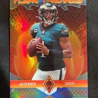 Jalen Hurts 2022 Panini Phoenix Flame Throwers Series Card #FT-18