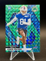 Kaden Prather 2025 Panini Mosaic Green Prizm Series Mint Rookie Card #343
