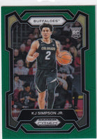 KJ Simpson Jr.  2024 Panini Prizm Draft Picks Green Series Mint Card #93
