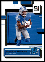 Jameson Williams 2022 Donruss Rated Rookie Series Mint Insert Card #308
