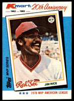 Jim Rice 1982 Topps Kmart 20th Anniversary Series Mint Card #33
