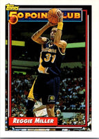 Reggie Miller 1992 1993 Topps Series Mint Card #215
