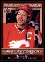 Jarome Iginla 2011 2012 Upper Deck Biography of a Season Series Card #BOS28
