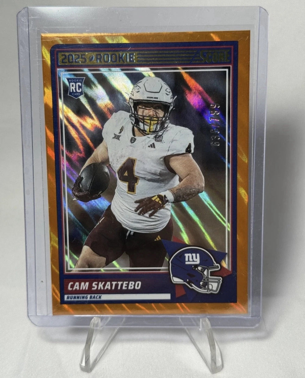 Cameron Skattebo 2025 Score Lava Mint Rookie Card #1  Only 799 Made