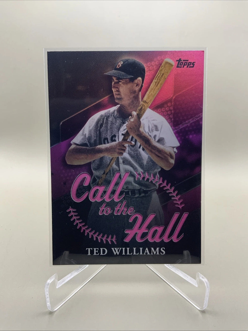 Ted Williams 2025 Topps Call to the Hall PINK Series Mint Card #CTH-7