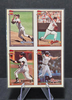 Sax, Olson, Williams, Trammell 1991 Topps Cracker Jack Panel Card
