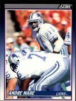 Andre Ware 1990 Score Rookie & Traded Series Mint Card #77T
