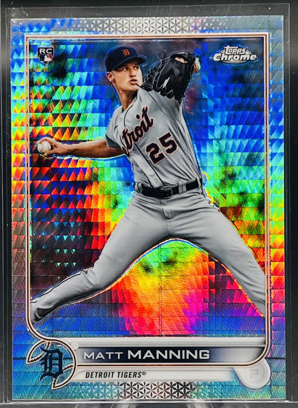 Matt Manning 2022 Topps Chrome Prism Refractor Series Mint Rookie Card #57