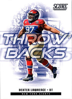 Dexter Lawrence 2025 Score Throw Backs Series Mint Insert Card #16
