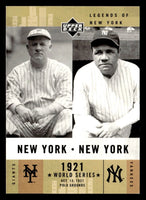Babe Ruth 2001 Upper Deck Legends of New York Series Mint Card #151
