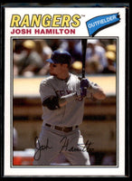 Josh Hamilton 2012 Topps Archives 1977 Cloth Sticker Series Mint Card #77C-JH
