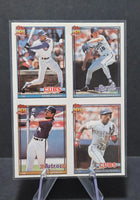 Dawson, Saberhagen, Anthony, Dunston 1991 Topps Cracker Jack Panel Card
