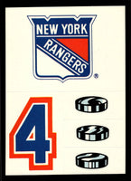 New York Rangers 1985 1986 Topps Sticker #17

