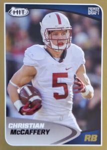 Christian McCaffrey 2017 Sage Hit Gold Series Mint Rookie Card #112