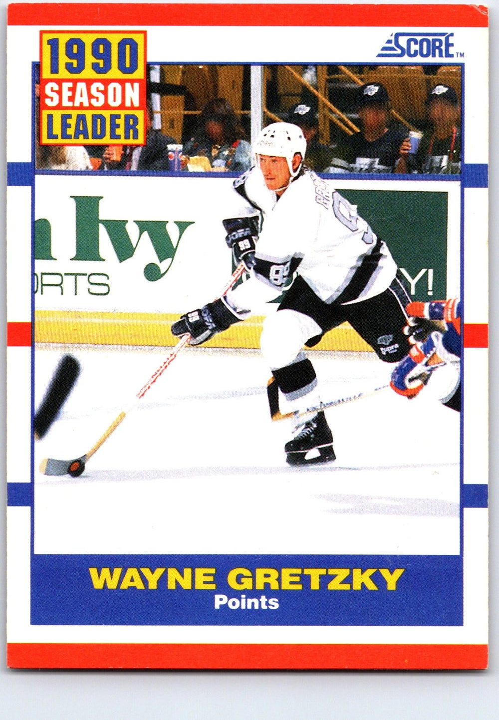 Wayne Gretzky 1990 1991 Score Season Leader Card #353