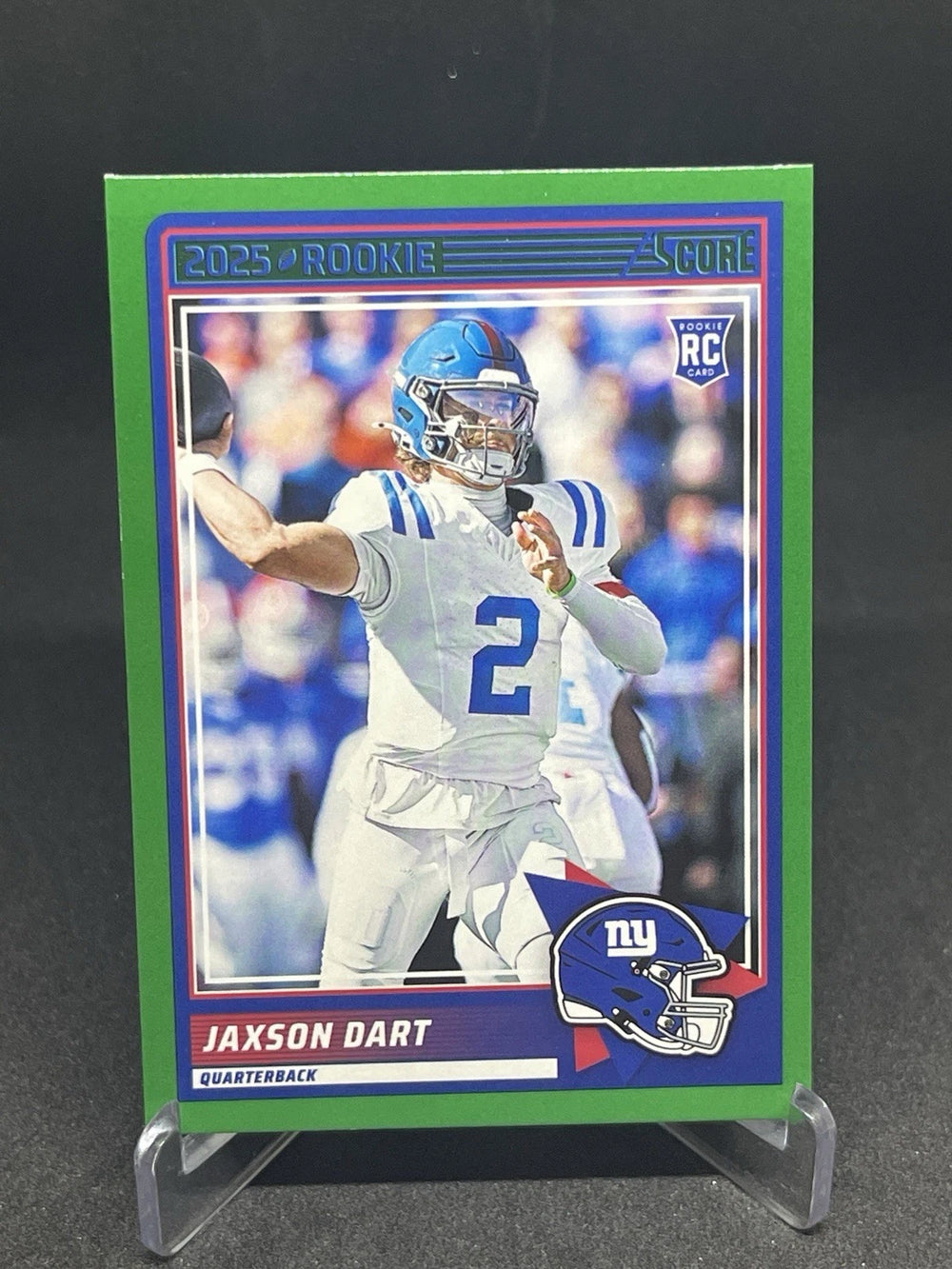 Jaxson Dart 2025 Score GREEN Series Mint Rookie Card #35