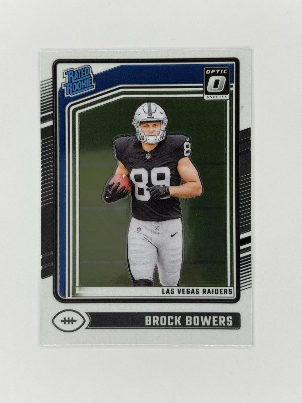 Brock Bowers 2024 Panini Donruss Optic Rated Rookie Series Mint Card #215