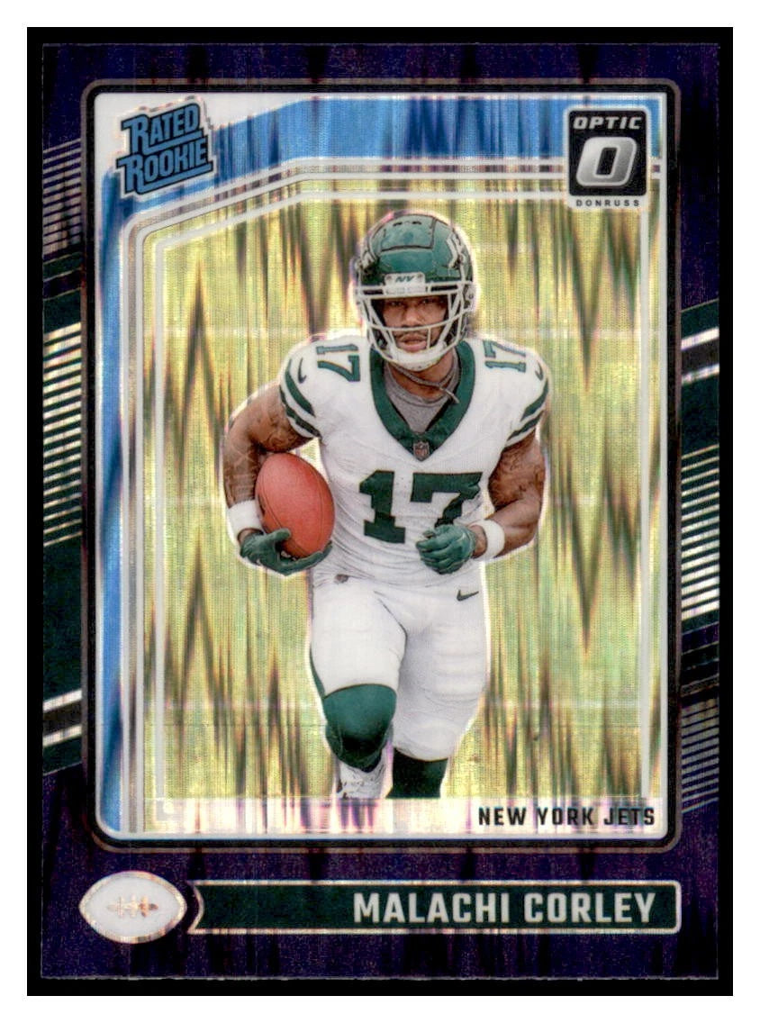 Malachi Corley 2024 Donruss Optic Purple Shock Series Mint Rookie Card #270