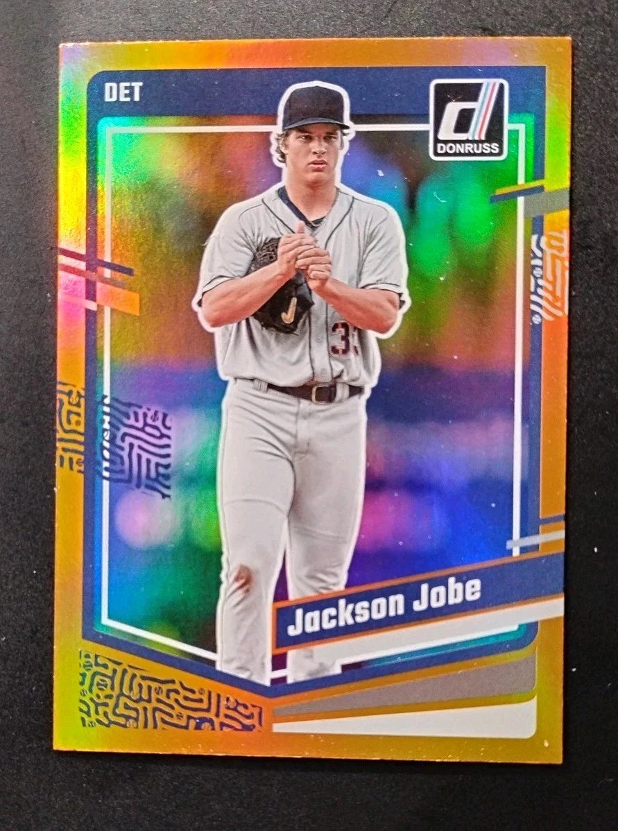 Jackson Jobe 2023 Panini Donruss Holo Orange Series Mint Card #100