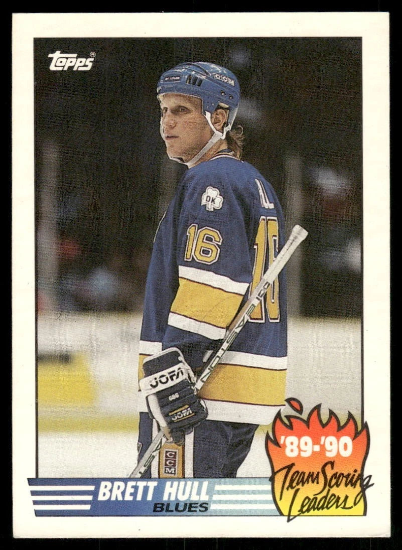 Brett Hull 1990 1991 Topps Team Scoring Leaders Card #2