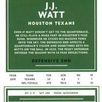 Houston Texans 2020 Donruss Factory Sealed Team Set with J.J. Watt and Rookie Cards of Coulter and Ross Blacklock Plus