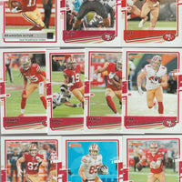San Francisco 49ers  2020 Donruss Factory Sealed Team Set with a Brandon Aiyuk Rated Rookie card