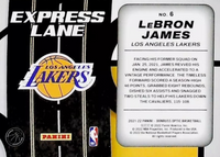 LeBron James 2021 2022 Donruss OPTIC Express Lane Series Mint Insert Card #6
