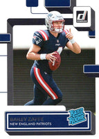 New England Patriots 2022 Donruss Factory Sealed Team Set Featuring Bailey Zappe Rated Rookie Card #329 Plus Mac Jones, Matt Judon, Kyle Dugger and Others
