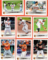 Baltimore Orioles 2022 Topps Complete Mint Hand Collated 19 Card Team Set Featuring Ryan Mountcastle All Star Rookie Cup Plus 4 Rookie Cards
